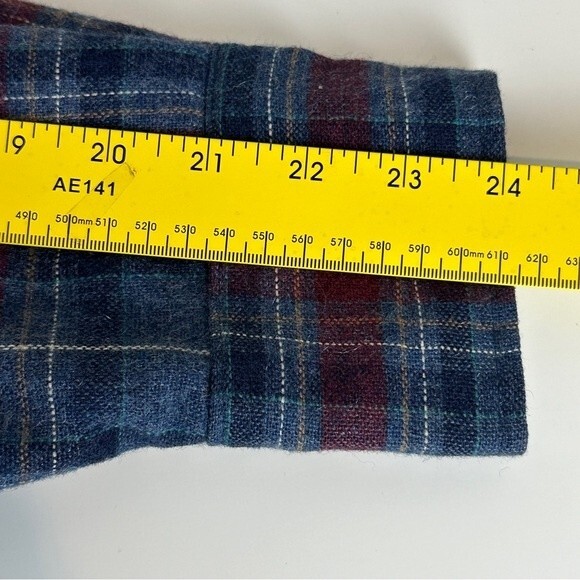 Vintage Windbreaker Wool Quilted Lined Plaid Shacket Jacket M - Picture 9 of 9